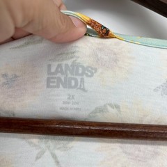 Lands End Dress 2X 20/22W Sunflower Bees Cotton Comfort Summer Prairie Boho Peru