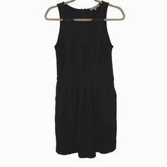 Sandro 1 4 S 36 Black Sleeveless Dress With Mesh Detail