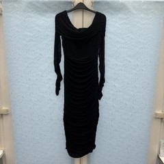 Spring/Summer Off-Shoulder Ruffled Mesh Sexy Tight Dress L/S size xl