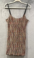 Free People Multicolor Metallic Slip Dress Size M Retro 90s Y2K Festival
