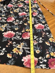 NY Collection Floral Maxi Dress Size M (US 6-8) Black Multicolor Wrap NWT Boho