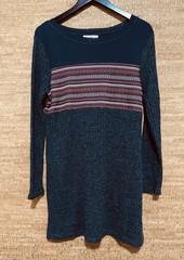 Altar D’state Blue Red Pattern Women’s Sweater Dress Size Medium