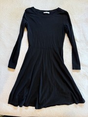 MicroStar Black Long Sleeve Dress Size S