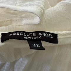 Vintage Absolute Angel Tunic Dress 3X Cream Gauzy Lace Trim Fairy Boho Chic