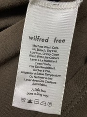 Aritzia Wilfred Free Dress Small Brown Wrap T Shirt Front Tie Stretch Casual