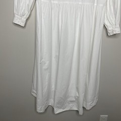 JUST FEMALE Brandy Dress Women XS White Poplin Shift Organic Cotton Long Sleeve