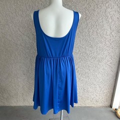 NWOT Solid Royal Blue Stretchy Tank Babydoll Dress Sundress 3X