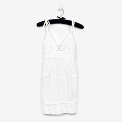 Majorelle Florentine Dress Size XXS White Cotton Eyelet Tie Shoulder Summer