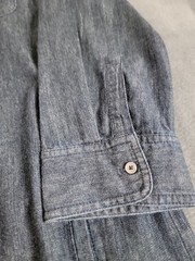 Talbots Womens 12 Medium Denim Wash Button-Up Dress