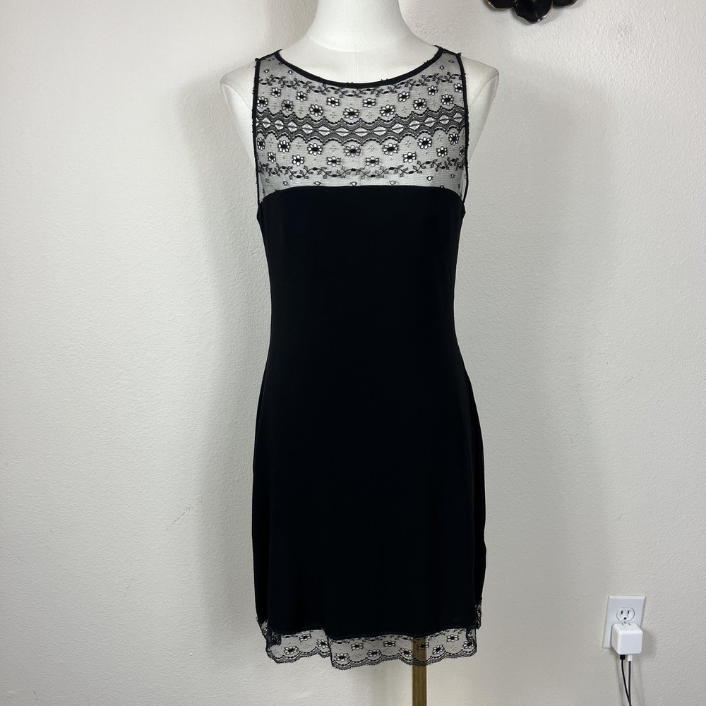 Vintage Maria Bianca Nero Dress Womens Large Black Whimsigoth Y2K 90s Party USA