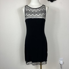 Vintage Maria Bianca Nero Dress Womens Large Black Whimsigoth Y2K 90s Party USA