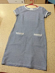 Per Una striped dress, navy and white, sporty, preppy short sleeve, size 8