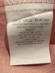 Leslie Fay Button-down Dresses, SZ 10 Pink, Open X-trim on sleeves & Hem Vintage