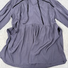& Other Stories Pinhole Texture Babydoll Mini Dress Fit Women&rsquo;s Size 2 Navy Blue