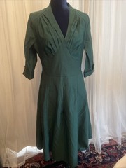 Miusol Fit & Flare Green Dress Size XL 50’s Rockabilly Grip Scout Retro NWT