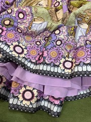 ZIMMERMANN Cosmic Mini Dress Silk Chiffon Purple Zodiac Floral 0P Petite