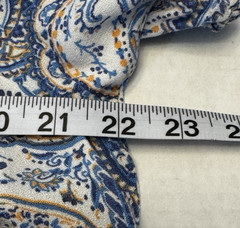Lucky Brand Maxi Dress Sz M Blue Paisley Ruffle Puff Sleeve Prairie Cottagecore