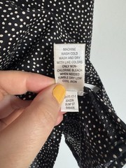 Old Navy Women’s Micro Dot Pattern Black White Tank Babydoll Mini Dress Sz M