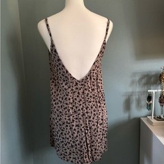 VINTAGE FOREVER 21 Open Back Floral Print Sundress Dress SMALL S