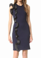 Opening Ceremony Ruffle Tank Navy Blue Black Dress Size M