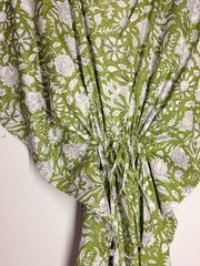 Indian Vintage 100% Cotton Long Beach Maxi Kaftan Dress One Size Caftan Kimono