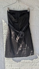 Twenty One strapless short black party dress Small waist tie with pockets