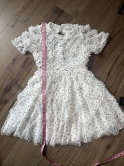 NWT Needle & Thread White Polka Dot Evelyn Backless Micro Mini Dress 4 #xh