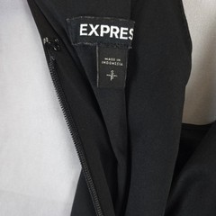 Express Black Halter Maxi Dress Women S Stretch Classic Elegant Evening Gown