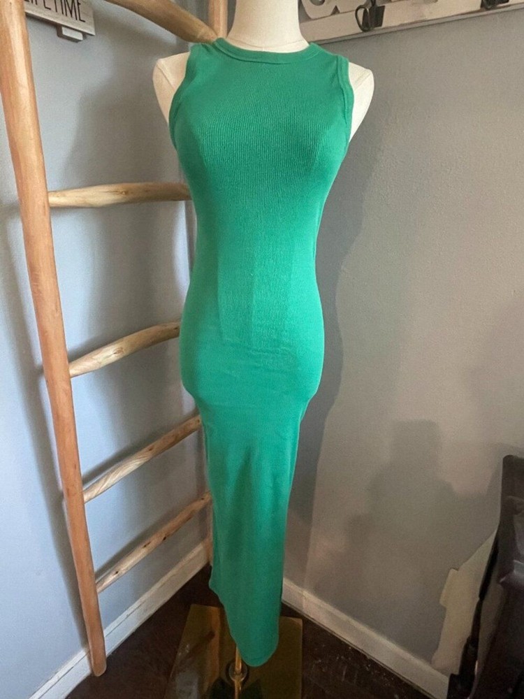 Universal Thread™ Rib-Knit Maxi Bodycon Dress Green