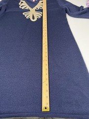 Lilly Pulitzer Devlin Sweater Shift Dress Navy Blue Merino Wool Sz L