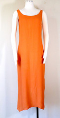 Naeem Khan lightweight sleeveless tangerine silk maxi dress Size S (fully lined)