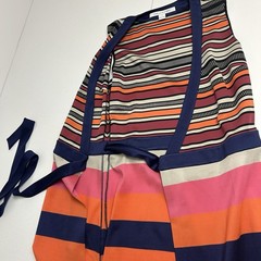Diane Von Furstenberg Gracie Mini Wrap Dress Sz 6 Striped Sleeveless $498 MSRP