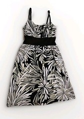 Jonathan Martin Sleeveless A line Geometric Print Dress Med Adjustable Straps R2