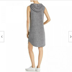 B COLLECTION BY BOBEAU WOMEN&rsquo;S SLEEVELESS HOODED DRESS(GRAY MINI LEOPARD XL)NWT