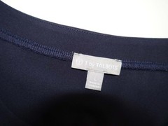 T by Talbots Women&rsquo;s Lightweight Stretch Split Neck Dress Size Large Navy Blue L