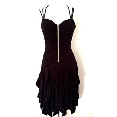 VTG Scott McClintock Y2K Whimsygoth Fairy Grunge Rhinestone Ruffle Dress Sz 10