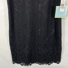 CeCe Mesh Top Lace Overlay Sleeveless Dress Womens Size 0 Black White NWT