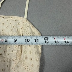 Urban Outfitters Cream Tie Back Eyelet Spaghetti Strap Dress Size XS