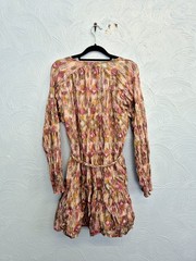 Zara Dress Size 12 Kaftan Beach Cover Up Braided Belt Tiered Boho Festival