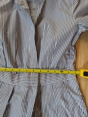 J.Crew Women’s Blue/White Striped Collared Jumpsuit Cotton, Size 4
