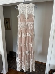 BHLDN Blush/Ivory Floral Lace Embroidered Sleeveless Maxi Dress 4