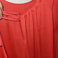 BCBGMAXAZRIA EZMI Red (Poppy) Draped Hem Tank Dress LARGE Retails $228