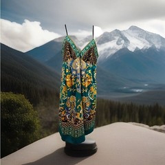 I.C.E. Y2K Floral Satin Bandana Dress