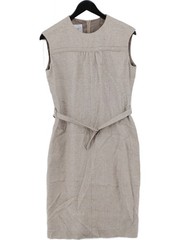 Johnstons of Elgin Bodycon Midi Dress L in Tan