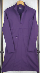 ATHLETA Size Small Womens Softshell 1/2 Zip Jacket Dress Pocketed Grape Stretchy