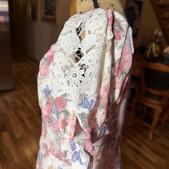 Ivy City Co Pink Lizzy Dress Pink Floral Cottagecorr Puff Sleeve Lace Sz Medium
