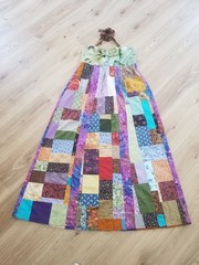 Handmade (by me!) Patchwork Boho Maxi Dress 100% Cotton | Festival Dress | M/L
