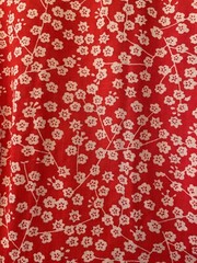 New Never Fully Dressed Red & White Floral Design Midi Delores Dress,UK12