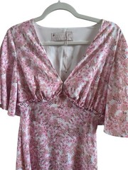 NWT Keepsake The Label Blaze Extra Small Pink Midi Dress Rose Blossom Romantic