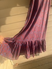 LIVRO Maxi Sundress Boho Floral Print Lined 3/4 Sleeve V Neck Coastal Women&rsquo;s XS